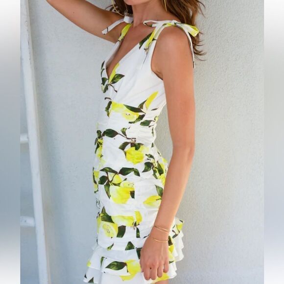 BTFL-life Dress Lemon /Off White S NWT IN PACKAGING - Picture 3 of 5